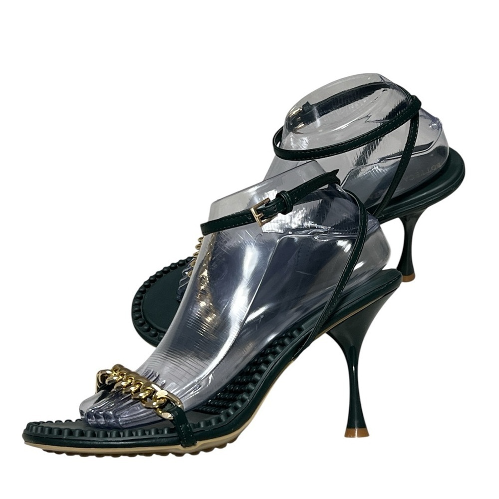 Green Link Ankle Strap Heels